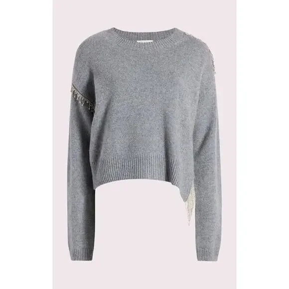 NEW,Cinq A Sept LILLIANA SWEATER in Gray sizeS#S7867
